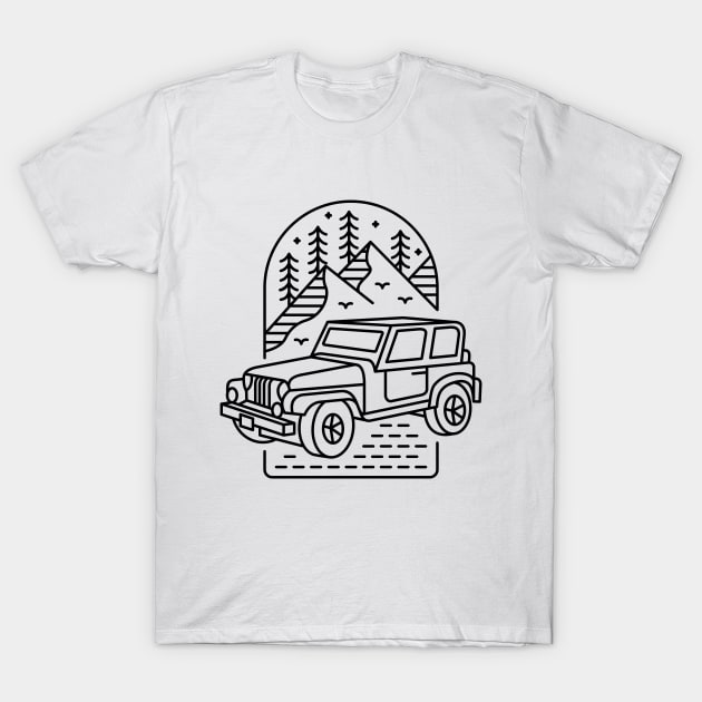 My Jeep My Adventure 4 T-Shirt by VEKTORKITA